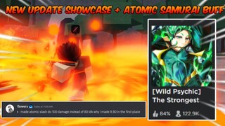 The Strongest Battlegrounds NEW UPDATE LOG SHOWCASE + ATOMIC SAMURAI BUFFED