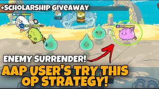 AAP BEST STRATEGY 1500 - 1900 MMR ENEMY SURRENDER! | AAP AXIE ARENA STRATEGY