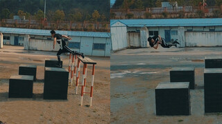 [Sports]Parkour in military training ground