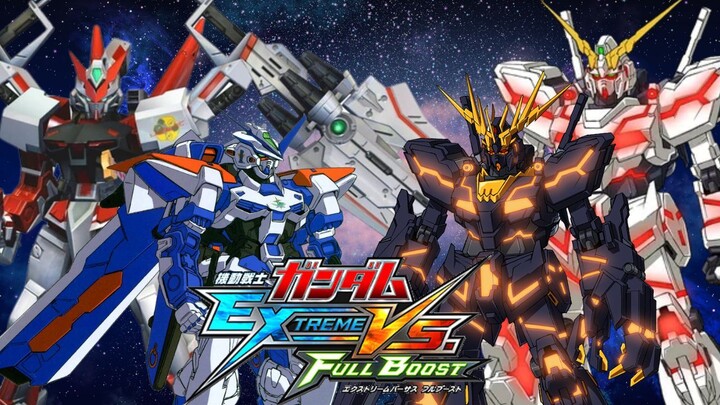 Gundam Astray Red Frame & Blue Frame vs Gundam Unicorn & Banshee [MSG Extreme vs Fullboost]