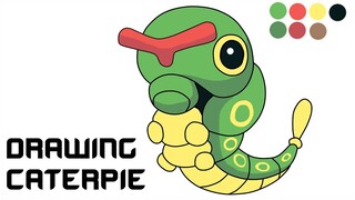 Drawing Caterpie - Pokemon (Menggambar Pokemon) ny OST ANIME ID
