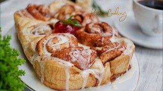 PARAH BANGET ENAKNYA! CINNAMON ROLL KELUARGA JADI KETAGIHAN ( RESEP ROTI KAYU MANIS ) # 124