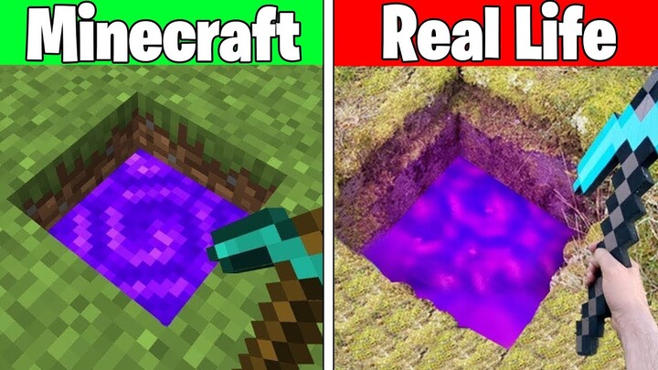 Realistic Minecraft | Real Life vs Minecraft | Realistic Slime, Water, Lava #306