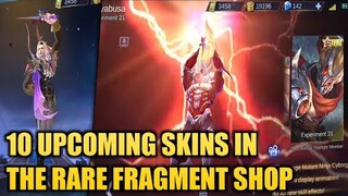 10 UPCOMING SKINS IN THE RARE FRAGMENT SHOP | Mobile Legends: Bang Bang!