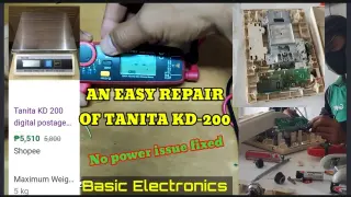 HOW TO  REPAIR NO POWER ISSUE OF WEIGHING SCALE TANITA KD-200