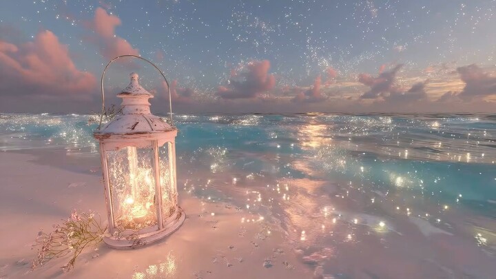 The Starry Night at the turquoise  Island