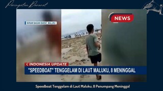 Speedboot tengelam di laut malauku.