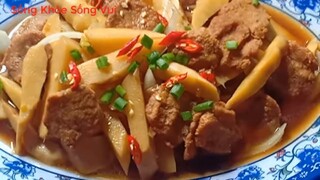 Thịt nạc chay kho măng Món chay ngon cho mọi nhà