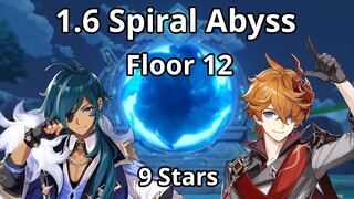 【Genshin Impact 】1.6 Spiral Abyss Floor 12 9 Stars | Childe & Kaeya