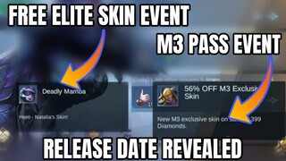 Free Elite Skin Natalia Event | Roger M3 Pass Event | Release Date Revealed | MLBB