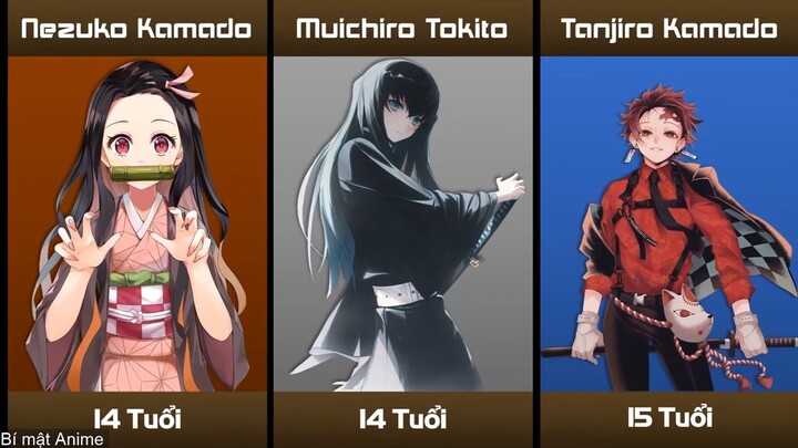 Độ tuổi của các nhân vật trong Anime Thanh gươm diệt quỷ