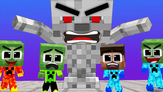 โรงเรียนสัตว์ประหลาด Baby Zombie Superhero GREEN - Sad Story - Minecraft Animation