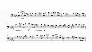 Luiz Felipe - Melodie in B-flat minor for solo trombone (audio + sheet music)