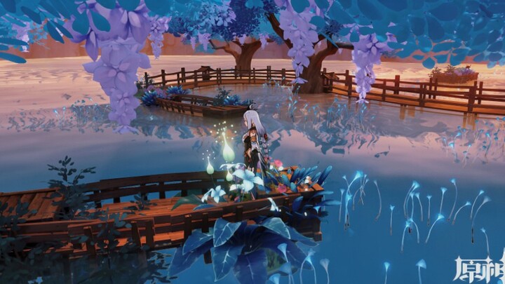 【原神.尘歌壶】蓝色梦境|“我载着满船鲜花。在约定的地方等你”|海岛 珠玑岛下沉