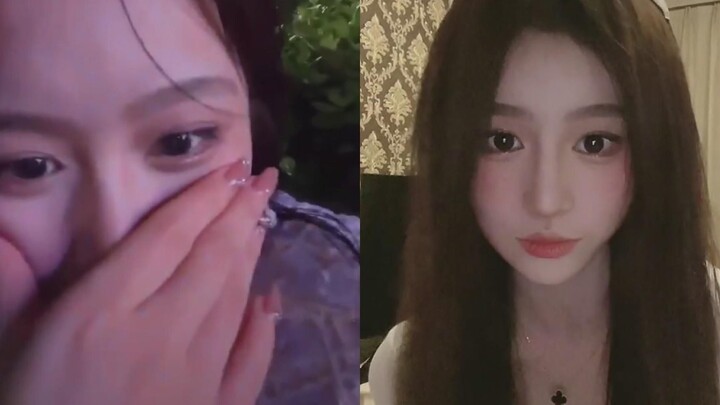 女网红直播与陌生男子私会，却被男友当场抓住，惊慌失措赶忙下播