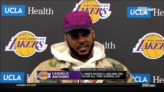 Carmelo Anthony on LeBron: “What an incredible feat this is for him"