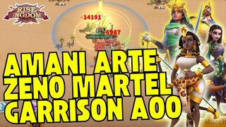 Cobain Garrison Zeno Martel & Amanitore Artemisia di Ark Of Osiris AOO | Rise Of Kingdoms Indonesia
