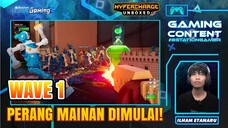 DISERANG ROBOT ROBOT JAHAT SAMPAI BENTENG LULUH LANTAK - WAVE 1 PERANG MAINAN DIMULAI HYPERCHARGE