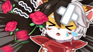 "This is my first time being beaten with gifts by fans! It feels good?"