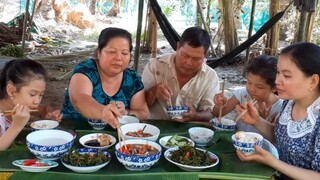 Hột Vịt Dầm Tương Rau Muống Vườn Bóp Gỏi Ăn Vậy Mà Ngon| TKQ & Family T625