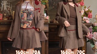 168/160穿同款衣服，终于知道为什么有些裙子在我身上短到离谱了！