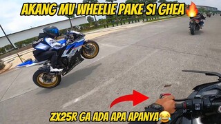 AKANG MV WHEELIE PAKE R6 LAGI😱ZX25R CUMA BISA TERDIAM😂