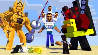 Monster School : SKIBIDI TOILET ULTIMATE VS GOLDEN CLOCKMAN & TITAN SPEAKERMAN - Minecraft Animation