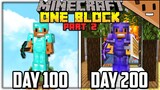 I Spent 200 Days in ONE BLOCK Minecraft... Here's What Happened
