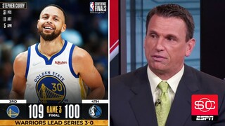 "WCF series is over!" Tim Legler reacts to Warriors beat Mavericks 109-100 to take 3-0 series lead