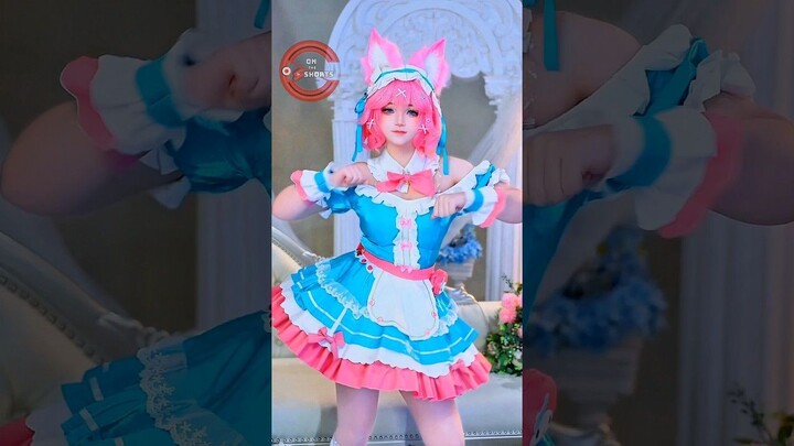 Daji Maid Cafe Skin Dance ❤️ Honor of Kings Cosplay #shorts