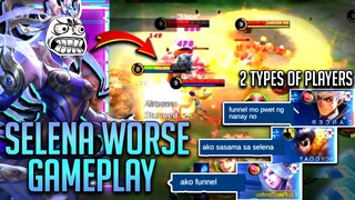 SELENA WORSE SOLO RANK GAMEPLAY | I MET 2 DIFFERENT TYPES OF PLAYERS IN PH SERVER | MLBB