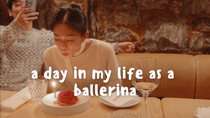 Ballerina Daily VLOG🩰 | 芭蕾舞者上班排練的一天🦢 和我一起慶祝生日🎂 天鵝湖服裝試穿🖤