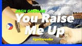 Josh Groban You Raise Me Up Instrumental guitar karaoke version with lyrics