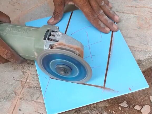 Corner Tile Cutting Process