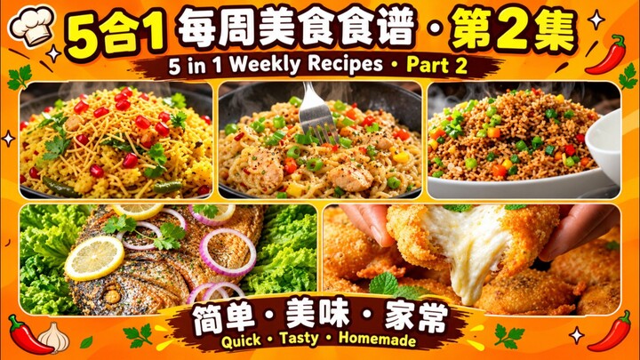 5合1每周美食食谱｜第2集 | 5 in 1 Weekly Recipes