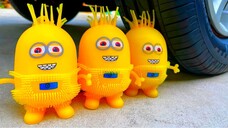 EKSPERIMEN : MOBIL vs MINIONS | Crushing Crunchy & Soft Things by Car!