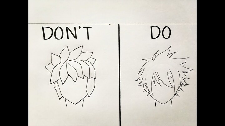 Do's and Don'ts in drawing male anime hair