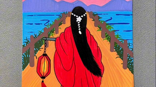 رسم بسيط لفن قومي إبداعي باستخدام أقلام الأكريليك، تتعلمه بسهولة #النمط القومي القديم[موضوع]# #النمط