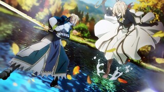 Violet: I'm Saber. Walking on water is easy.