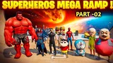 Mega Ramp Challenge With Shinchan Doraemon Avengers 🔥Full Fun PART-02🤣#shinchan#pennemstar