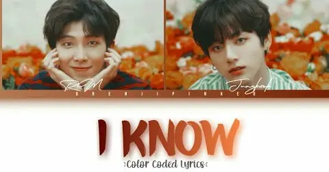 Bts 방탄소년단 Rm Jungkook I Know Color Coded Lyrics Han Rom Eng Bilibili