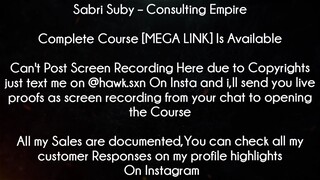 Sabri Suby Course Consulting Empire download
