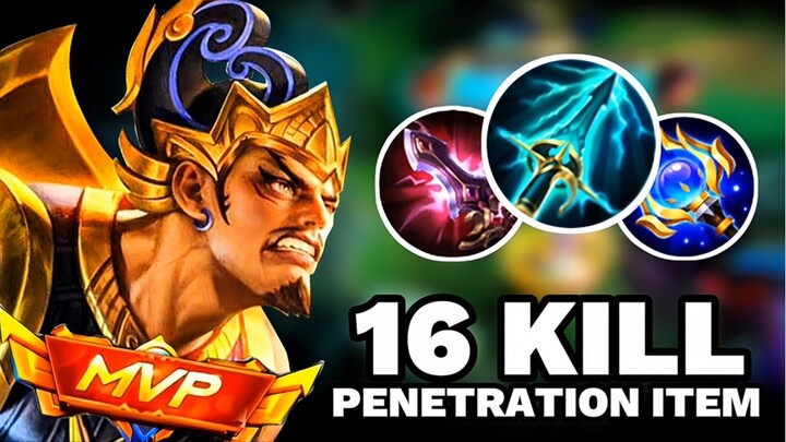 16 KILL GATOTKACA FULL PENETRATION BUILD‼️Best Build Gatotkaca Damage