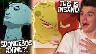 Spongebob Anime REACTION! THIS IS SO GOOD! - Suponjibobu Anime Ep #1: Bubble Bass Arc