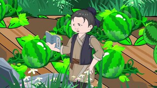 The boy met the old snake king and was frightened to death