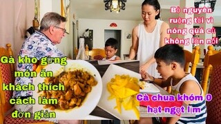 Gà kho gừng khách thích ăn ngày nóng/thu hoạch cà chua khóm 0 hạt/cuộc sống pháp/món ngon mỗi ngày