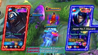 YUZUKE MET CEDXVI IN RANKED GAME! | TOP GLOBAL ALUCARD & JOHNSON CONNECTION! | ENEMY AUTO SURRENDER!