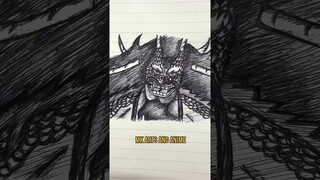 ❤️Tysm for 1k SUB🥳[ASMR]🐲KAIDO🦋Drawing from ONE PIECE🏴‍☠️(sketchbook) #shorts #onepiece #kaido