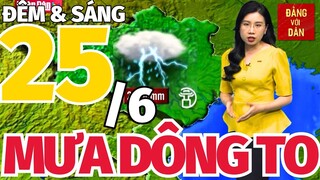 Thời Tiết tối đêm nay 24/6 và sáng mai 25/6: Tin dự báo thời tiết mưa nắng 63 tỉnh thành cả nước