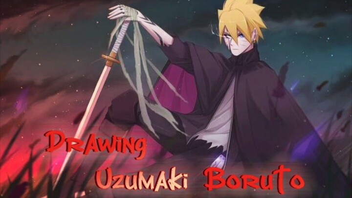 Menggambar Uzumaki Boruto, anak dari Uzumaki Naruto🍥